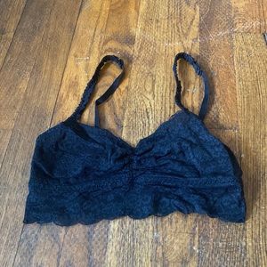 Pink Black Lace Bralette